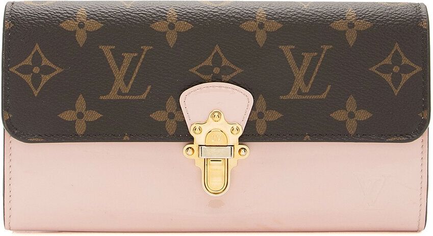 Louis Vuitton Brown & Pink Monogram Vernis Leather Cherrywood Wallet (Authentic Pre-Owned) NoColor NoSize