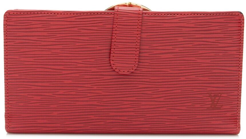 Louis Vuitton Red Epi Leather Continental French Purse (Authentic Pre-Owned) NoColor NoSize