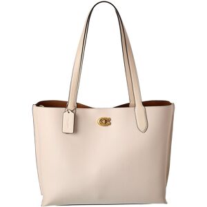 Coach Willow Leather Tote 38 White NoSize