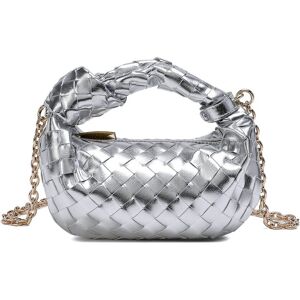 Tiffany & Fred Paris Woven Leather Knot Handle Crossbody NoColor NoSize