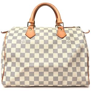 Louis Vuitton White Damier Azur Coated Canvas Speedy 30 (Authentic Pre-Loved) NoColor NoSize
