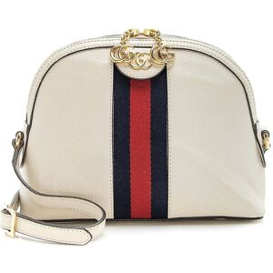 Gucci White Leather Ophidia Dome Small Shoulder Bag (Authentic Pre-Loved) NoColor NoSize