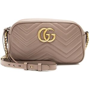 Gucci Beige Matelasse Leather GG Marmont Small Camera Bag (Authentic Pre- Loved) NoColor NoSize