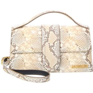Jacquemus The Bambino Small Snake-Embossed Leather Shoulder Bag White NoSize