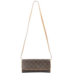 Louis Vuitton Monogram Canvas Pochette Twin (Authentic Pre-Loved) Brown NoSize