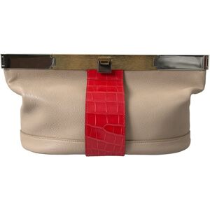 Balenciaga Alligator Clutch Beige NoSize