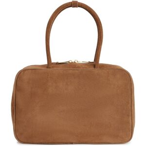 Tiffany & Fred Paris Structured Suede Shoulder Bag Brown NoSize