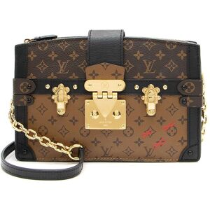 Louis Vuitton Black Reverse Monogram Trunk Clutch (Authentic Pre-Loved) Black NoSize