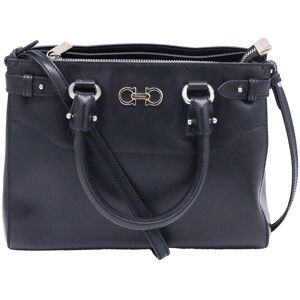 Ferragamo Mini Batik Tote Bag in Black Saffiano Leather (Authentic Pre-Loved) NoColor NoSize