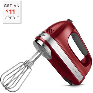 KitchenAid 9-Speed Hand Mixer with Turbo Beater II Accessories with $11 Credit Red NoSize