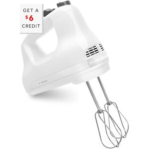 KitchenAid Ultra Power 5-Speed White Hand Mixer with $6 Credit White NoSize