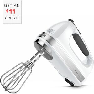 KitchenAid 9-Speed Hand Mixer with Turbo Beater II Accessories with $11 Credit White NoSize