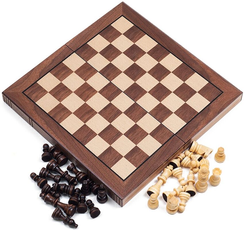 Trademark Chess Board Walnut Fold-Up Book Style NoColor NoSize