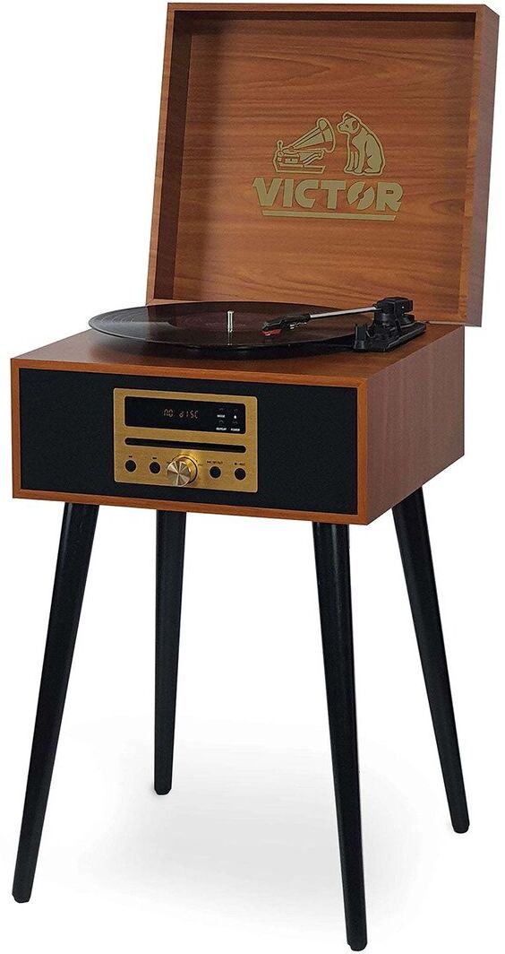 Victor Audio Victor Mahogany Newbury 8-In-1 Music Center Brown NoSize