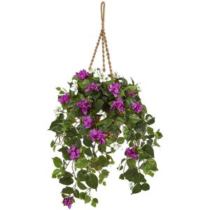 Nearly Natural 30in Mixed Bougainvillea Artificial Plant Hanging Basket NoColor NoSize