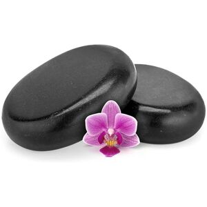 SereneLife Large Massage Stones with Traveling Bag (Set of 2) Black NoSize