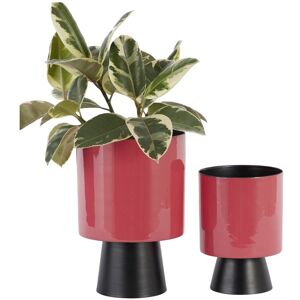 Peyton Lane Red Metal Planter NoColor ns