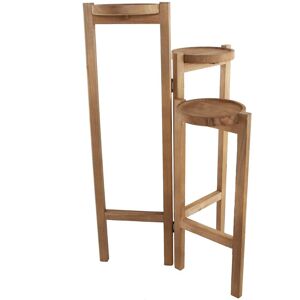 Flora Bunda 30in Wood 3-Tier Planter Stand Brown NoSize