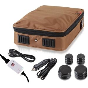 SereneLife Hot Stone Massage Kit with 12 Stones Black NoSize