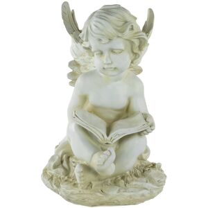 Northlight 11.5in Cherub Angel with Book Outdoor Garden Statue Ivory NoSize
