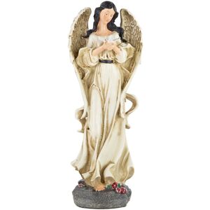 Northlight 13in Peace & Love Angel with Dove Outdoor Garden Statue Beige NoSize