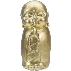 Northlight 11.5in Golden Buddhist Monk Outdoor Garden Statue Bronze ns