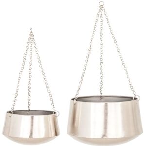Peyton Lane Set of 2 Modern Iron Planters NoColor NoSize