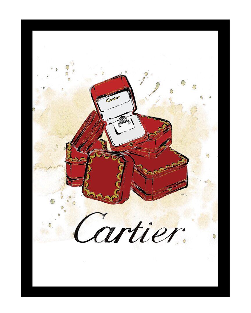 Fairchild Cartier Jewelry Boxes Framed Print Wall Art NoColor 14" x 18" x .75"