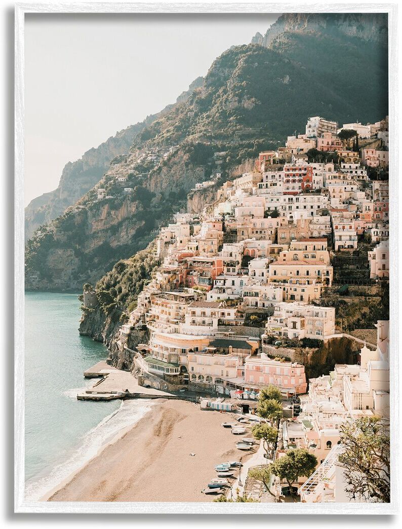 Stupell Cinque Terre Coastal Town Scenery Framed Giclee Wall Art by Krista Broadway NoColor 11 x 14