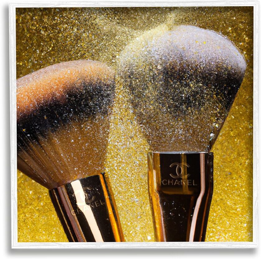 Stupell Makeup Brush Glam Glimmer Framed Giclee Wall Art by Ziwei Li NoColor 24 x 24