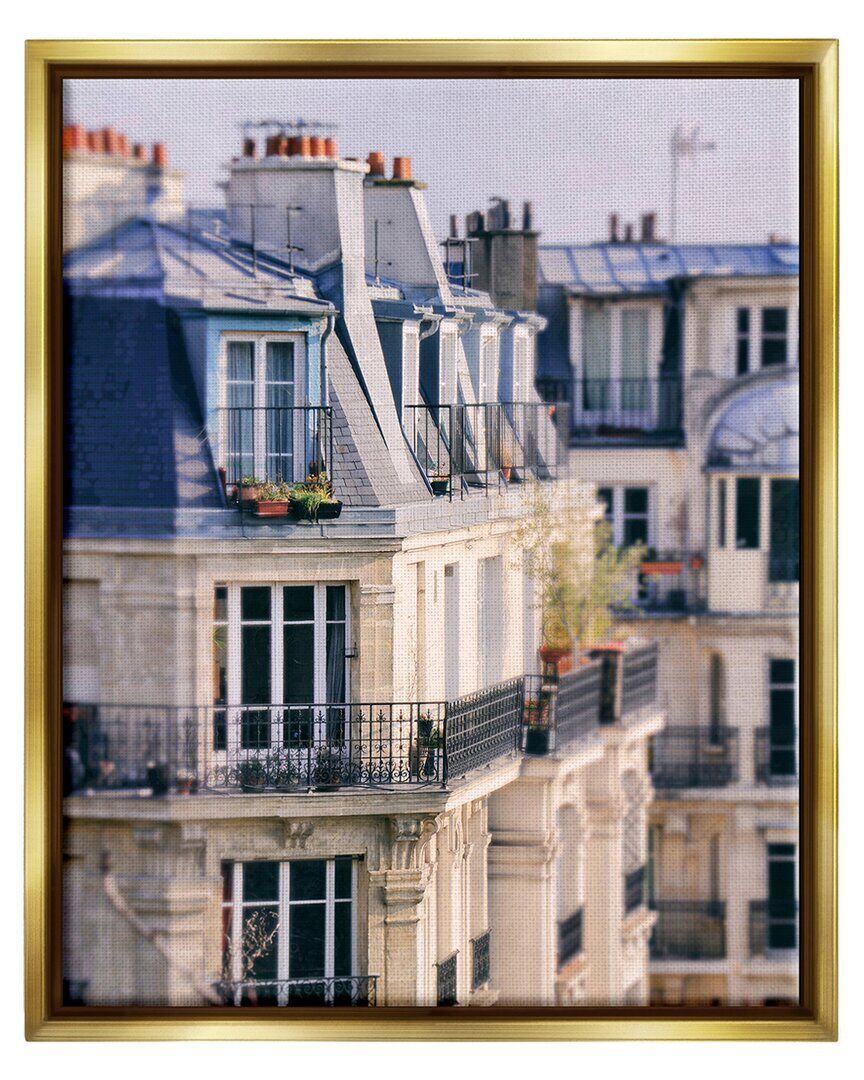 Stupell Parisian Architecture Buildings Framed Floater Canvas Wall Art by Carina Okula NoColor 25 x 31