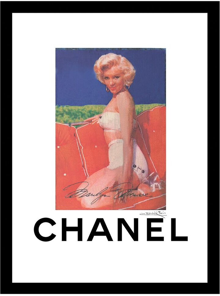 Fairchild Paris Vintage Chanel Marilyn Monroe Wall Art NoColor 14" x 18" x .75"