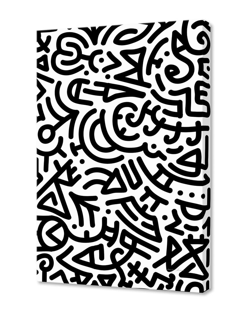 Curioos Bold Black Marker Doodle Lines Wall Art NoColor 36" x 54"