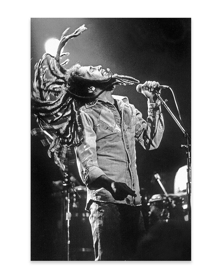 iCanvas Bob Marley in Reggae concert at Roxy, Los Angeles on May 26, 1976 Print on Acrylic Glass by Rue Des Archives NoColor 16x24