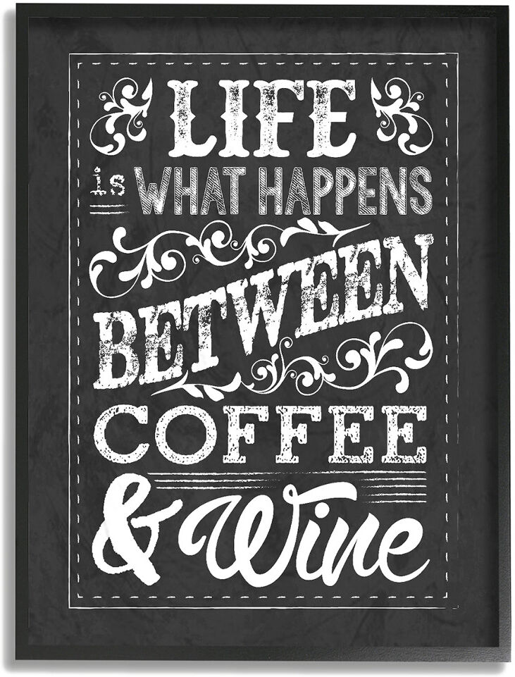 Stupell Home Decor Life Happens Between Coffee Framed Art NoColor 16" x 20"