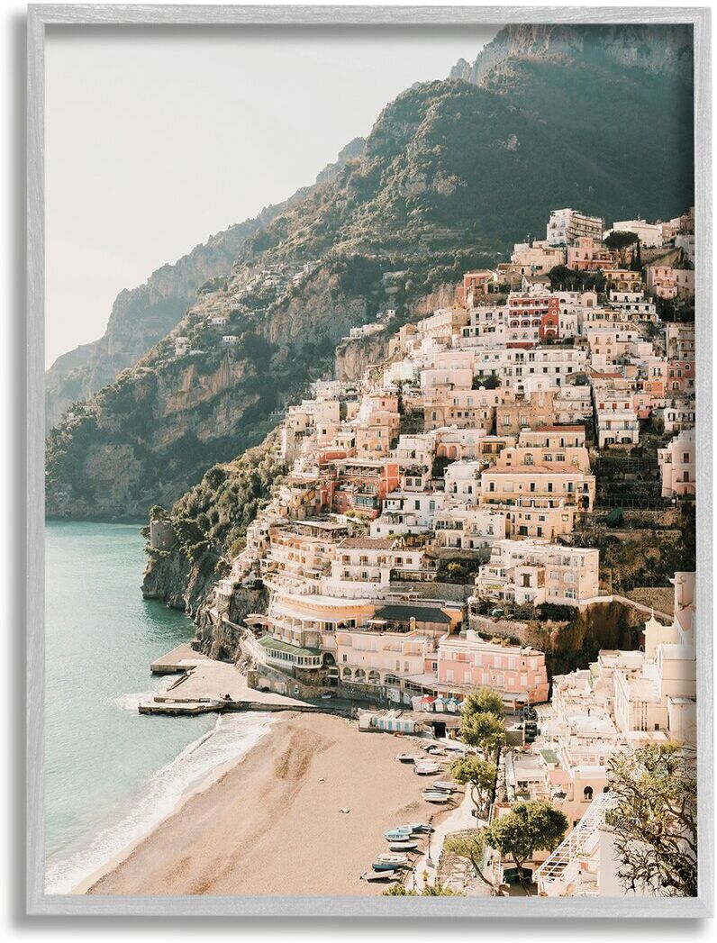 Stupell Cinque Terre Coastal Town Scenery Framed Giclee Wall Art by Krista Broadway NoColor 24 x 30