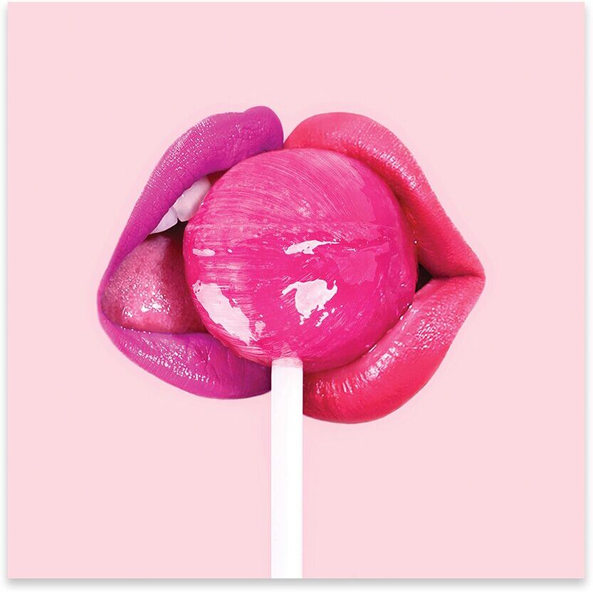 iCanvas Lollipop Kiss Print on Acrylic Glass by Paul Fuentes NoColor 24 x 24