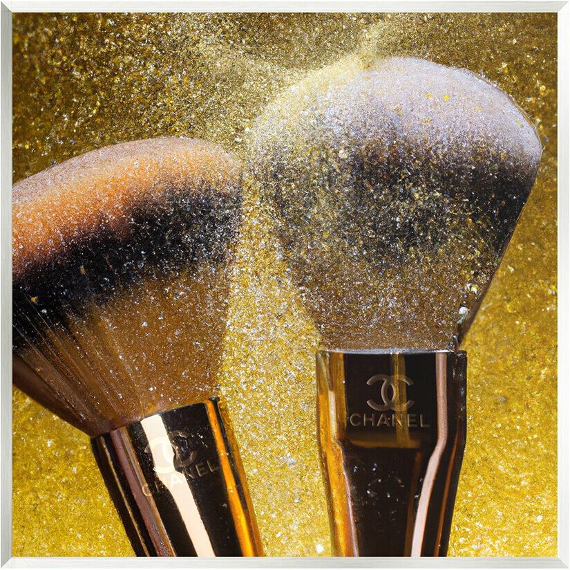 Stupell Makeup Brush Glam Glimmer Wall Plaque Wall Art by Ziwei Li NoColor 12 x 12