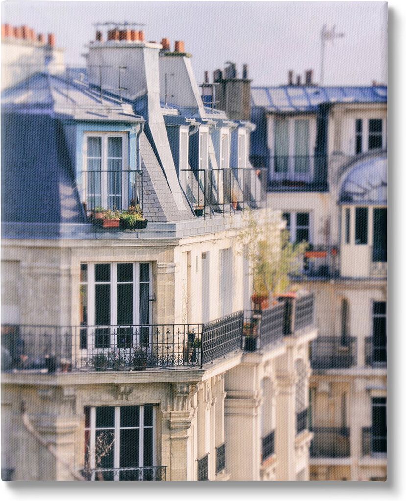 Stupell Parisian Architecture Buildings Canvas Wall Art by Carina Okula NoColor 24 x 30