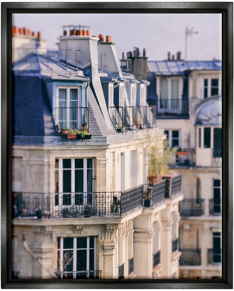 Stupell Parisian Architecture Buildings Framed Floater Canvas Wall Art by Carina Okula NoColor 25 x 31