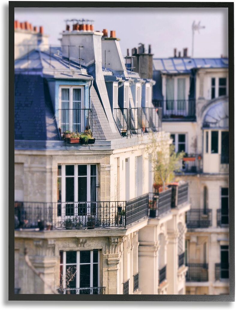 Stupell Parisian Architecture Buildings Framed Giclee Wall Art by Carina Okula NoColor 16 x 20