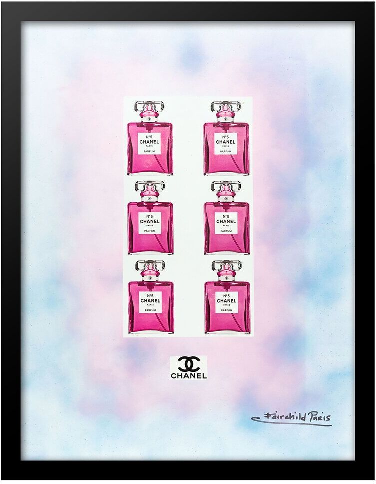 Fairchild Paris Chanel No5 Perfume Bottles Wall Art NoColor 14" x 18" x .75"