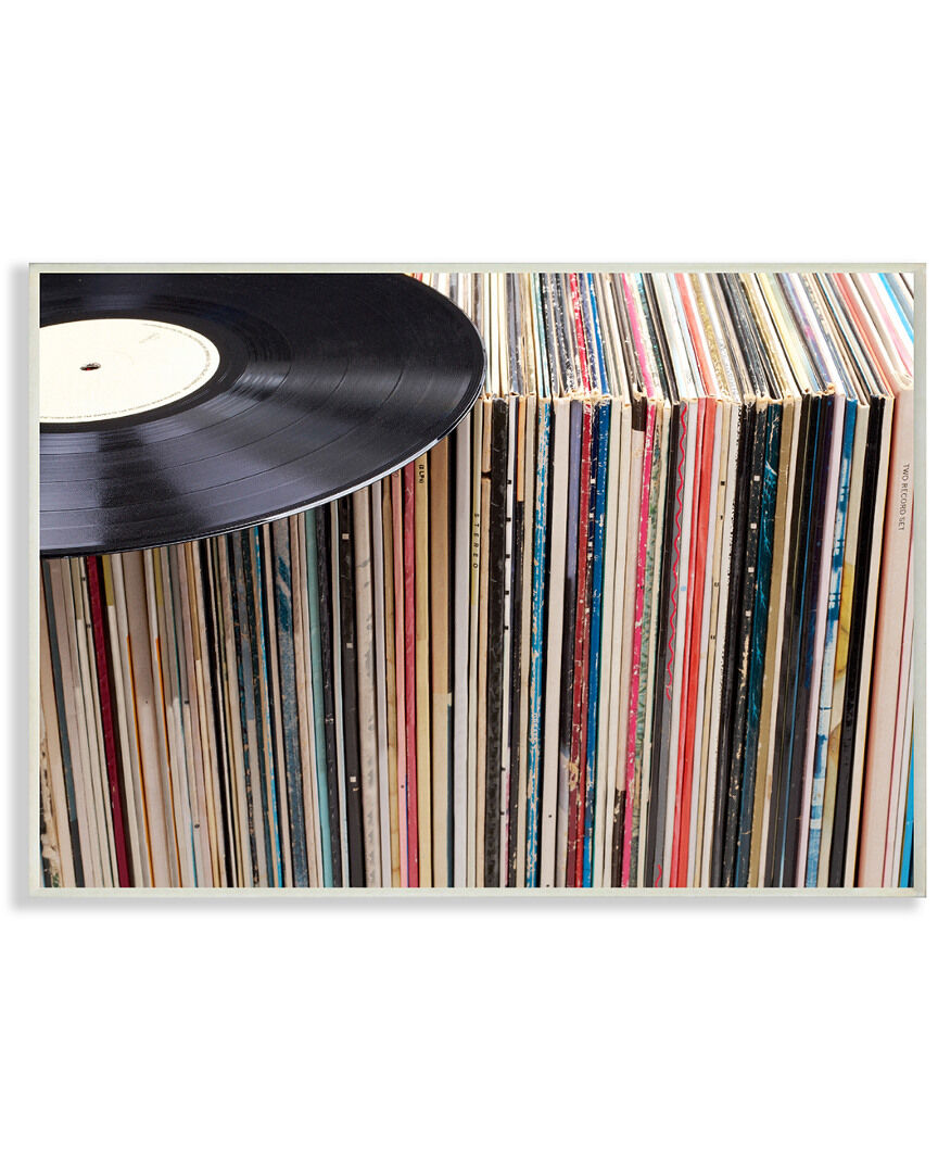 Stupell Vintage Records Display by In House Art NoColor 13" x 1" x 19"