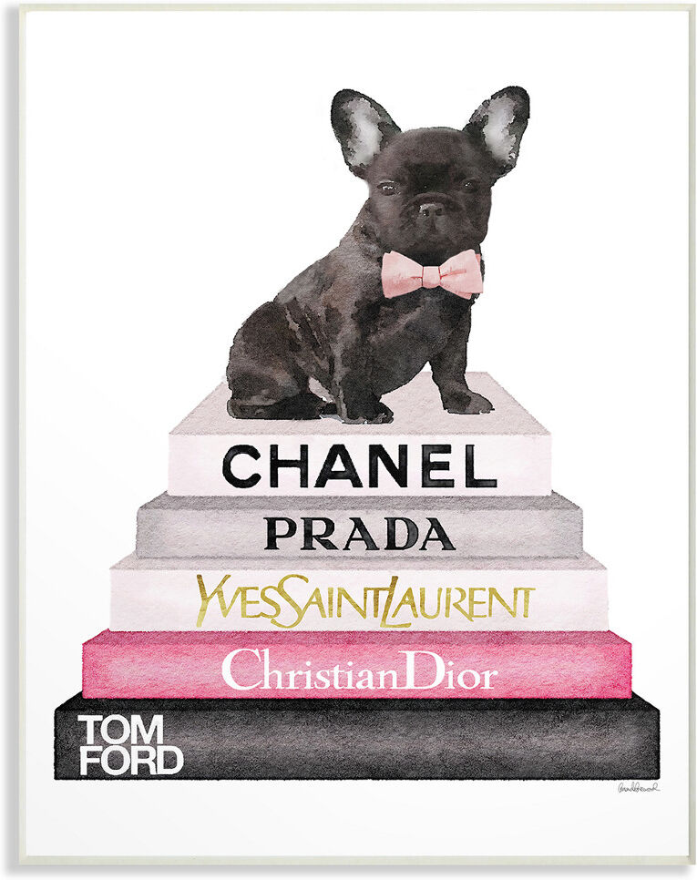 Stupell Book Stack Fashion French Bulldog by Amanda Greenwood NoColor 10" x 1" x 15"