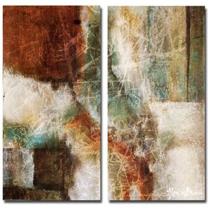 Ready2HangArt Earth Tone Abstract VIII 2pc Wrapped Canvas Wall Art by Tristan Scott NoColor 20in W x 40in H