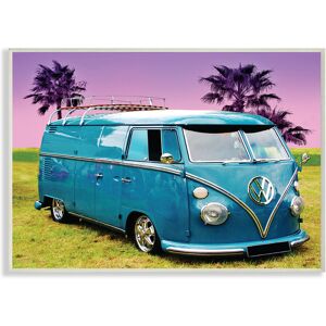 Stupell Vintage 70S Blue Vw Bus With Purple Palm Trees by Daphne Polselli NoColor 10" x 1" x 15"