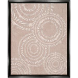 Stupell Boho Circles Beige Pattern Framed Floater Canvas Wall Art by JJ Design House LLC NoColor 25 x 31