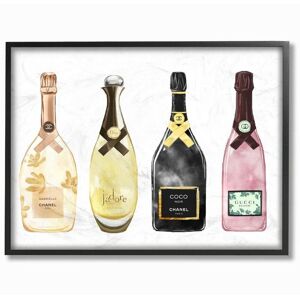 Stupell Perfume Bottle Brands Fashion Glam Watercolor Wall Art Gold 24 x 30