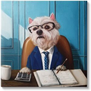 Stupell Office Worker Terrier Dog Canvas Wall Art by Lucia Heffernan NoColor 36 x 36
