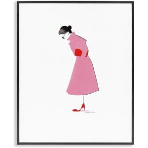 Stupell Pink Contemporary Girl Framed Giclee Art NoColor 16x20